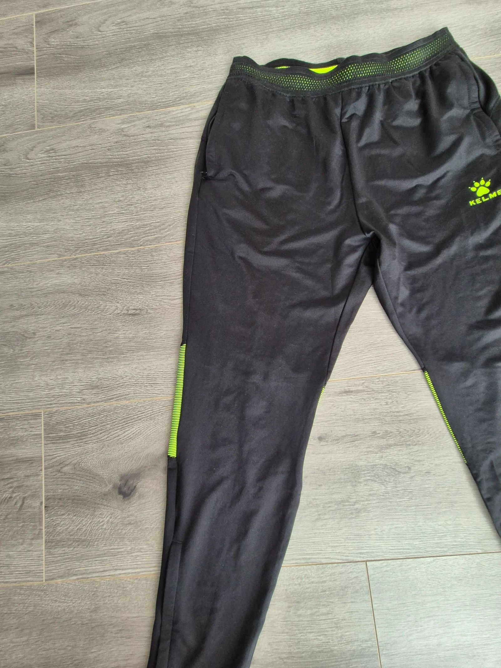 Kelme sports pants track pants black neon yellow size L / M – photo 3